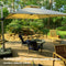 PURPLE LEAF Sonnenschirm Ampelschirm Drehbar Neigbar Kippbar Marktschirm 360°Rotation, Gartenschirm mit Kurbel