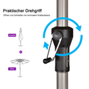 PURPLE LEAF Sonnenschirm Alu Gartenschirm mit Schirmständer, 30° Neigung, Terrassenschirm Tischschirm, Wasserdichter Mittelstockschirm für Garten & Markt