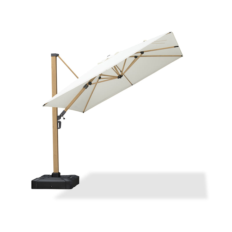 PURPLE LEAF Holzmaserung Ausleger-Sonnenschirm Aluminium Outdoor-Sonnenschirme