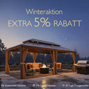 PURPLE LEAF Patio-Pavillon für den Garten Hardtop aus verzinktem Stahl mit verbesserten Vorhängen Arktis Grau