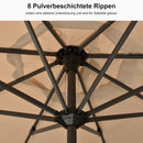 PURPLE LEAF Aluminium Marktschirm für Terrasse, Garten & Gewerbe – Stabiler Outdoor-Sonnenschirm