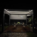 PURPLE LEAF Lamellen Pergola Outdoor Aluminium Pergola Terrassenüberdachung mit integrierten LED Freistehend Pergola mit Lamellendach Einstellbar Hardtop Pavillon Geeignet für Garten Anthrazit