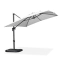 PURPLE LEAF Sonnenschirm Groß Ampelschirm mit Kurbel 360-Grad Drehbar mit Fußpedal für Terrasse, Balkon Sonnenschutz