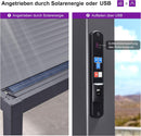 PURPLE LEAF Lamellen Pergola Lamellendach mit LED-Lichtleiste für Garten Terrasse, Grau