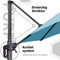 PURPLE LEAF Rechteckiger Sonnenschirm Groß Ampelschirm mit Kurbel Drehbar