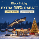 PURPLE LEAF rechteckiger Sonnenschirm mit Schirmständer ideal für Garten & Terrasse mit UV-Schutz