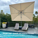 PURPLE LEAF Sonnenschirm Ampelschirm Drehbar Neigbar Kippbar Marktschirm 360°Rotation, Gartenschirm mit Kurbel