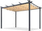 PURPLE LEAF Patio Retractable Pergola mit Shade Canopy Modern Grill Gazebo Metal Shelter Pavilion für Porch Deck Garden Backyard Outdoor Pergola