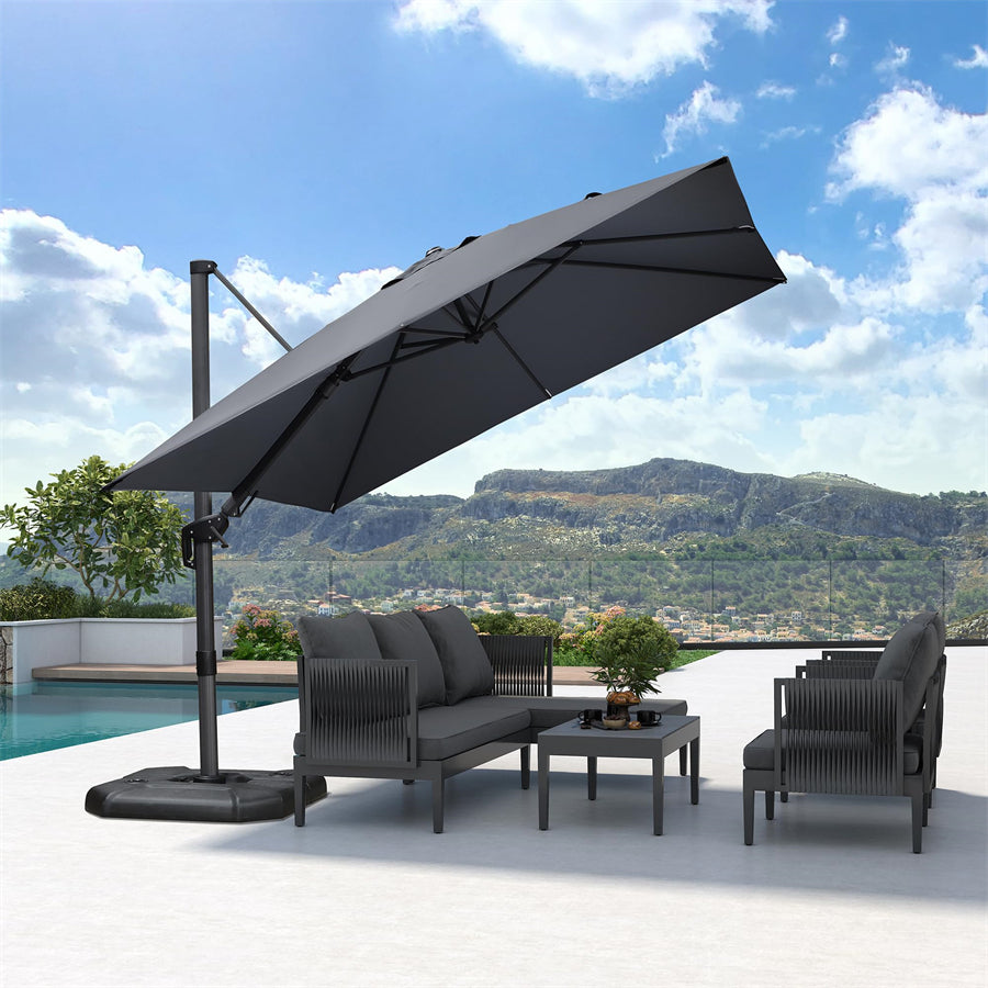 purple leaf sonnenschirm für Hotel & Terrasse​​ mit 120°-Drehsystem