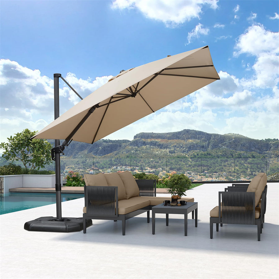 purple leaf Sonnenschirm für Pool mit UV-Schutz & Windbeständigkeit​​