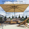 PURPLE LEAF Holzmaserung Ausleger-Sonnenschirm Aluminium Outdoor-Sonnenschirme