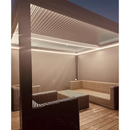PURPLE LEAF Lamellen Pergola Outdoor Aluminium Pergola Terrassenüberdachung mit integrierten LED Freistehend Pergola mit Lamellendach Einstellbar Hardtop Pavillon Geeignet für Garten Anthrazit