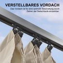 PURPLE LEAF Pergola Metall Garten Pavillon Aluminium Gazebo Wasserdicht Stabil Winterfest Gartenpavillon Mit Sonnenschutz Überdachung -milchweiße Lichterkette
