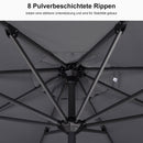 PURPLE LEAF Aluminium Marktschirm für Terrasse, Garten & Gewerbe – Stabiler Outdoor-Sonnenschirm