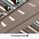PURPLE LEAF pergola lamellendach Lux Aluminium Pavillon Terrassenüberdachung Lamellen Freistehend Lamellenpergola für Terrassen Champagner