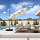 PURPLE LEAF Holzmaserung Ausleger-Sonnenschirm Aluminium Outdoor-Sonnenschirme