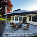 PURPLE LEAF rechteckiger Sonnenschirm mit Schirmständer ideal für Garten & Terrasse mit UV-Schutz