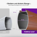 PURPLE LEAF Garten Sonnenschirm, quadratischer Alu Holzoptik Ampelschirm Überhang mit Kurbelgriff und Neigung für Balkon