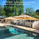 PURPLE LEAF rechteckiger Sonnenschirm mit Schirmständer ideal für Garten & Terrasse mit UV-Schutz