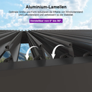 PURPLE LEAF Lamellen Pergola Outdoor Aluminium Pergola Terrassenüberdachung Freistehend Pergola mit Rollos mit Lamellendach Einstellbar Hardtop Pavillon Geeignet für Garten Anthrazit