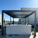 PURPLE LEAF Lamellen Pergola Outdoor Aluminium Pergola mit Verstellbarem Lamellendach für Terrasse und Garten Anthrazit