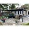 PURPLE LEAF Lamellen Pergola Outdoor Aluminium Pergola mit Verstellbarem Lamellendach für Terrasse und Garten Grau