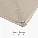 PURPLE LEAF Runder Sonnenschirm mit LED-Solarbeleuchtung und Schirmständer