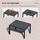 PURPLE LEAF Gartenliegen-Set mit Rollen & Beistelltisch Aluminium Wetterfest Sonnenliege