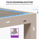 PURPLE LEAF pergola lamellendach Lux Aluminium Pavillon Terrassenüberdachung Lamellen Freistehend Lamellenpergola für Terrassen Champagner