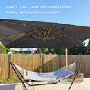 PURPLE LEAF Holzmaserung Ausleger-Sonnenschirm Aluminium Outdoor-Sonnenschirme