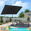 PURPLE LEAF Mittelstock-Sonnenschirm mit Kurbel & Neigungsfunktion – ideal für Terrasse und Garten