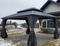 PURPLE LEAF Graues Hardtop-Pavillon mit strapazierfähigem verzinktem Stahl-Dach in Doppeldach-Ausführung mit Netz und Vorhängen