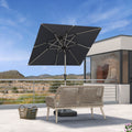 PURPLE LEAF Sonnenschirm Alu Gartenschirm Mit 30° Neigung Terrassenschirm Tischschirm Wasserdichter Mittelstockschirme für Market