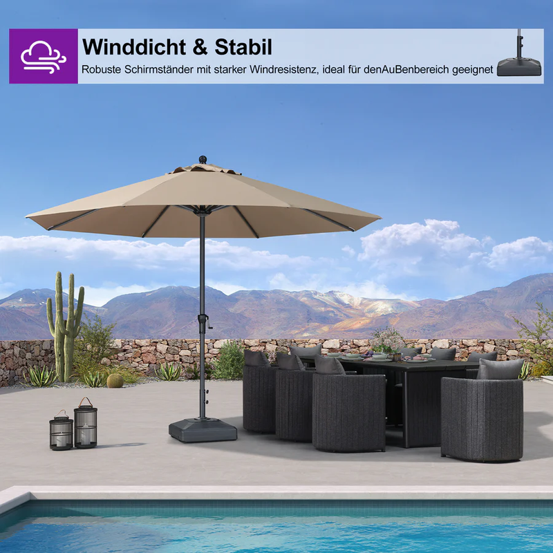 Häufiger Kauf: PURPLE LEAF Mittelmast-Sonnenschirmständer in Schwarz