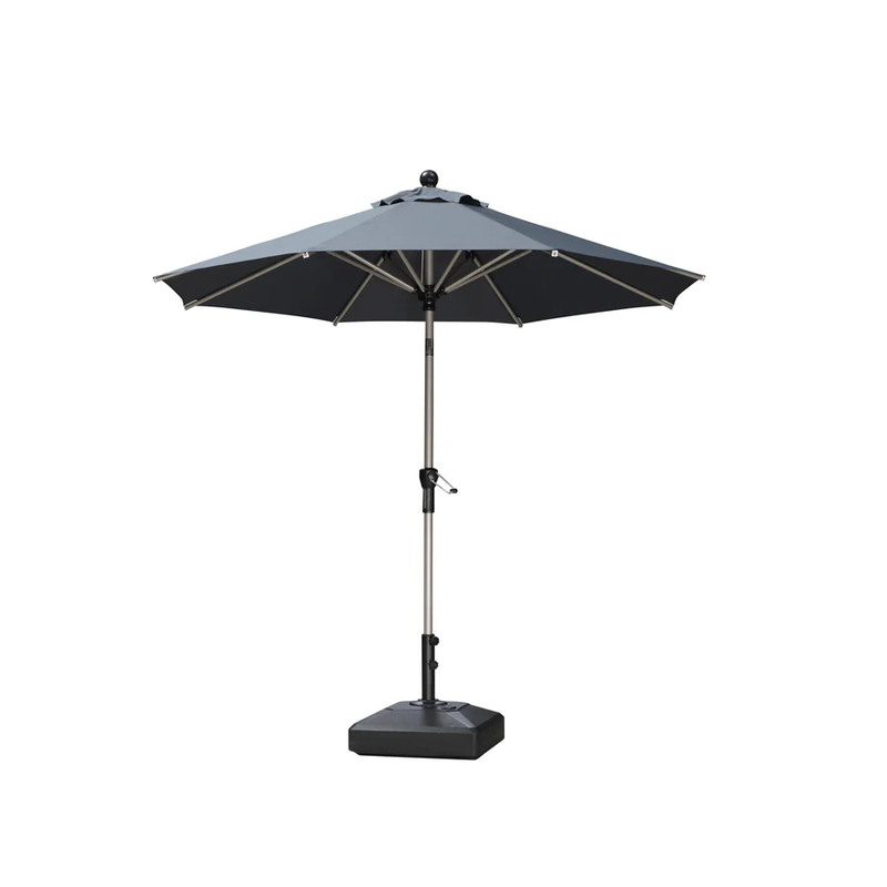 PURPLE LEAF Sonnenschirm Alu Gartenschirm mit Schirmständer, 30° Neigung, Terrassenschirm Tischschirm, Wasserdichter Mittelstockschirm für Garten & Markt