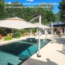 PURPLE LEAF rechteckiger Sonnenschirm mit Schirmständer ideal für Garten & Terrasse mit UV-Schutz