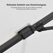 PURPLE LEAF Quadratische und Rechteckige Sonnenschirme mit Drehfunktion und Schirmständer