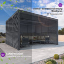 PURPLE LEAF Lamellen Pergola Luxus Pavillon Outdoor Aluminium Pergola mit Slat Wall Panel Stable Gazebo Waterproof für Terrasse Deck Garten
