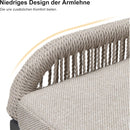 PURPLE LEAF Außen-Barhocker, Rattan-Barhocker mit Rückenlehne, Aluminiumrahmen, Garten- und Terrassenstühle
