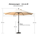 PURPLE LEAF Aluminium Marktschirm für Terrasse, Garten & Gewerbe – Stabiler Outdoor-Sonnenschirm