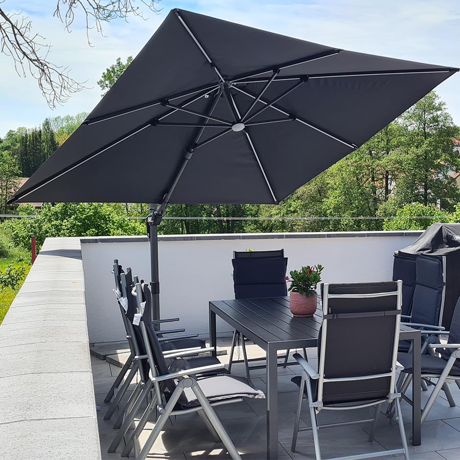 purple leaf Sonnenschirm für Terrasse Garten mit led