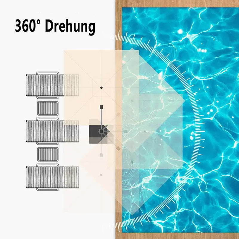 PURPLE LEAF rechteckiger Sonnenschirm mit Schirmständer ideal für Garten & Terrasse mit UV-Schutz