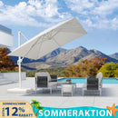 PURPLE LEAF Weißer Outdoor Sonnenschirm – Preiswerter großer Ampelschirm für Terrasse & Garten