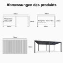 PURPLE LEAF Lamellen Pergola Outdoor Aluminium Pergola Terrassenüberdachung Freistehend Pergola mit Lamellendach Einstellbar Hardtop Pavillon Geeignet für Garten Anthrazit