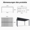 PURPLE LEAF Lamellen Pergola Outdoor Aluminium Pergola Terrassenüberdachung Freistehend Pergola mit Lamellendach Einstellbar Hardtop Pavillon Geeignet für Garten Anthrazit