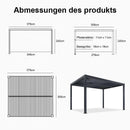PURPLE LEAF Lamellen Pergola Outdoor Aluminium Pergola Terrassenüberdachung Freistehend Pergola mit Lamellendach Einstellbar Hardtop Pavillon Geeignet für Garten Anthrazit