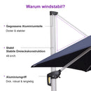 PURPLE LEAF Klassischer runder Sonnenschirm mit Schirmständer