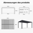 PURPLE LEAF Lamellen Pergola Outdoor Aluminium Pergola Terrassenüberdachung Freistehend Pergola mit Lamellendach Einstellbar Hardtop Pavillon Geeignet für Garten Anthrazit