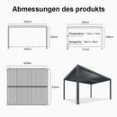 PURPLE LEAF Lamellen Pergola Outdoor Aluminium Pergola Terrassenüberdachung Freistehend Pergola mit Lamellendach Einstellbar Hardtop Pavillon Geeignet für Garten Anthrazit