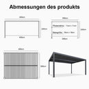 PURPLE LEAF Lamellen Pergola Outdoor Aluminium Pergola Terrassenüberdachung Freistehend Pergola mit Lamellendach Einstellbar Hardtop Pavillon Geeignet für Garten Anthrazit